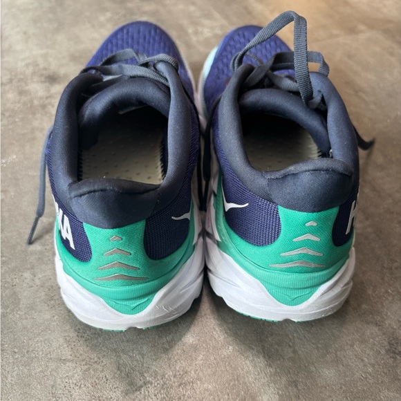 Hoka Clifton 8 Running Shoe Women’s 7.5 Blue Green - Picture 3 of 6